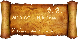 Vásári Nikolett névjegykártya